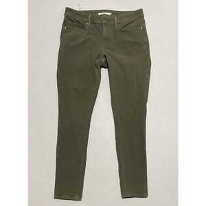 Levi's 711 Skinny Jeans Womens Size 29 X 28 Dark Olive Army Green